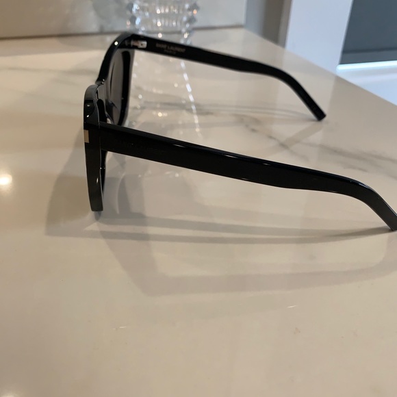 Yves Saint Laurent Black Cat-Eye Sunglasses with Brown Lenses - Picture 5 of 7